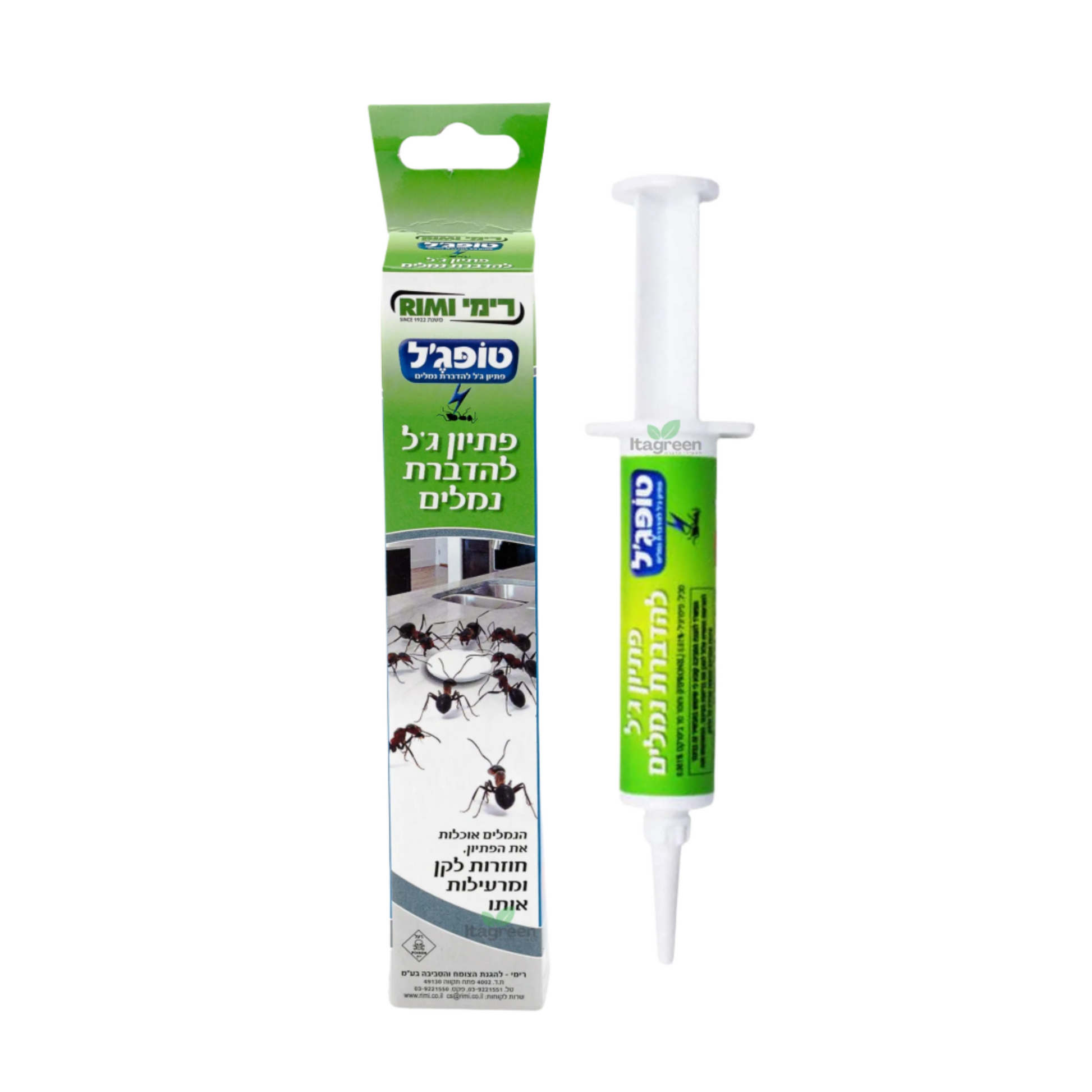 Itagreen | טופג'ל המקורי פיתיון ג'ל להדברת נמלים ביעילות מירבית 15 גרם
