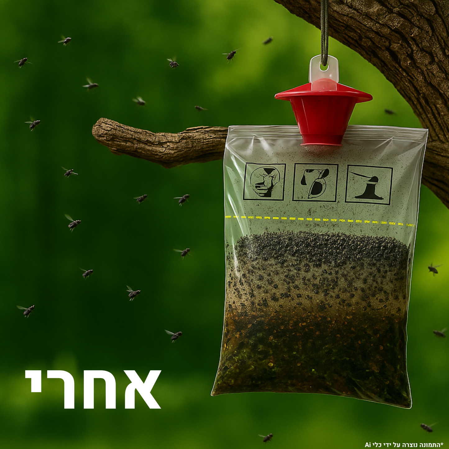 FLY מלכודת זבובים בשקית חד פעמית